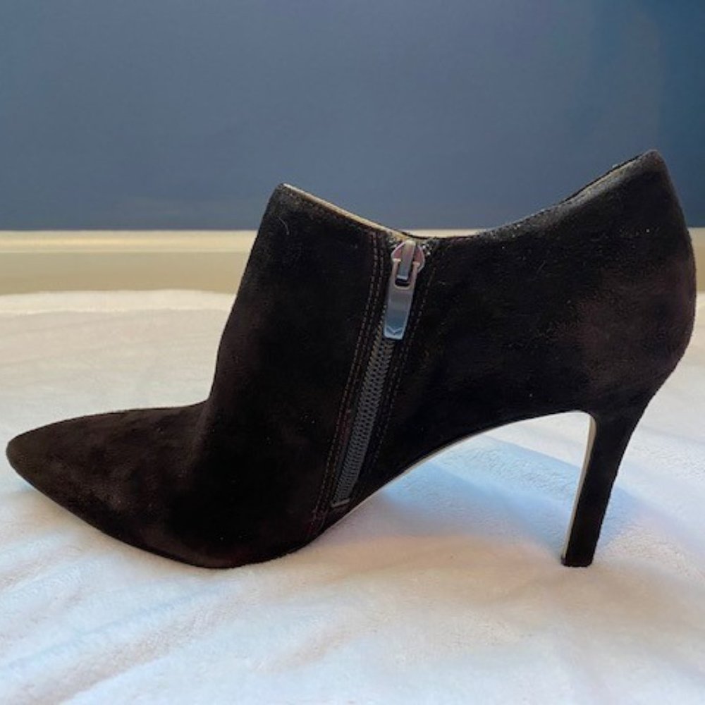 VIA SPIGA Brown Suede Bootie 3" Heel